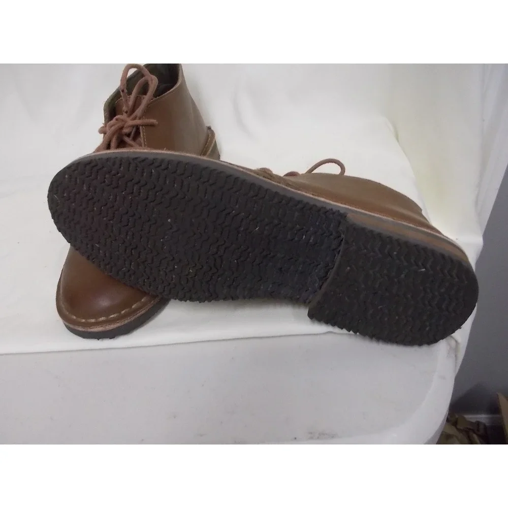 Magellan Outdoors Mens Brown Leather Chukka Boots Lace Up Desert Shoes